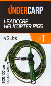 Leadcore Helicopter Rigs 45 lbs 100 cm green bt baits